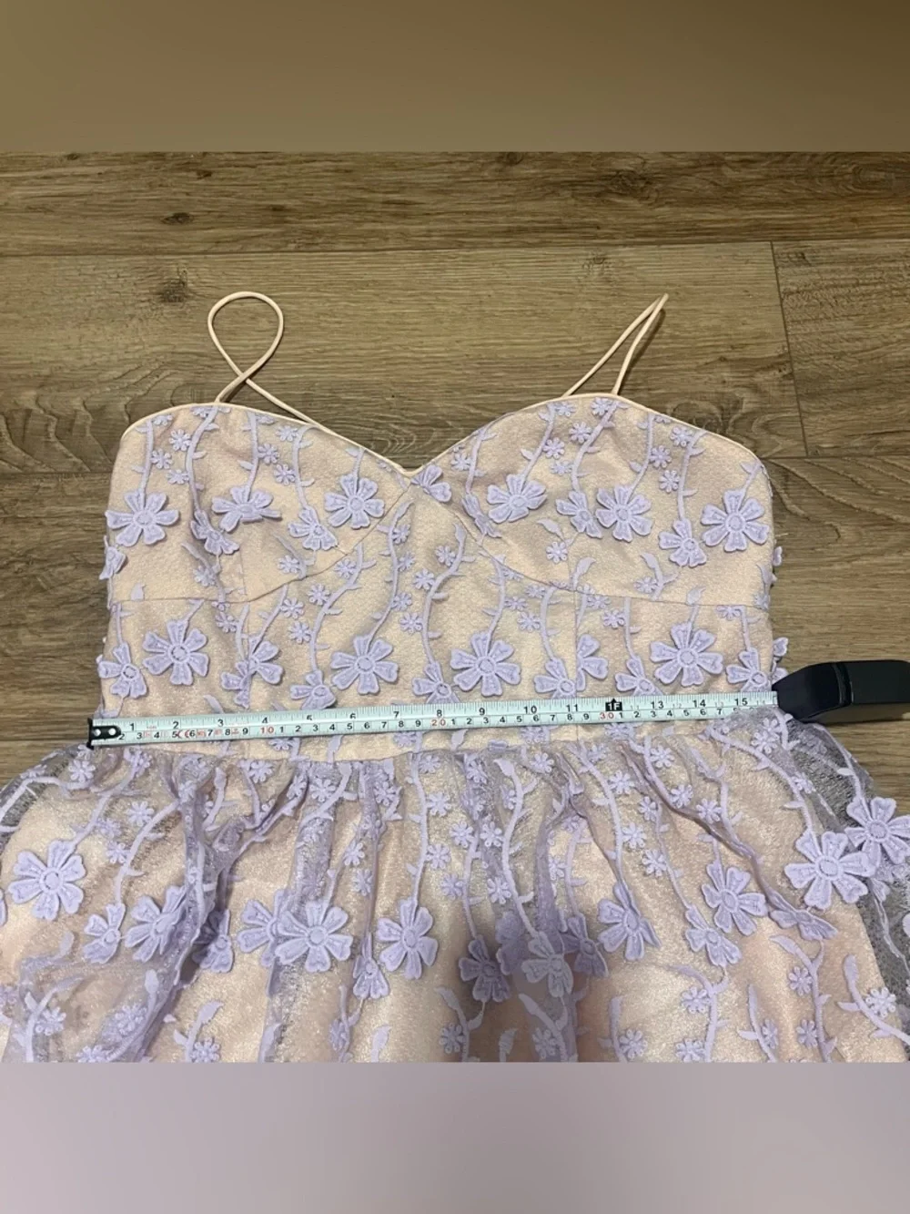 Endless Rose crochet lace layered midi dress in lilac NWT - Picture 4 of 15